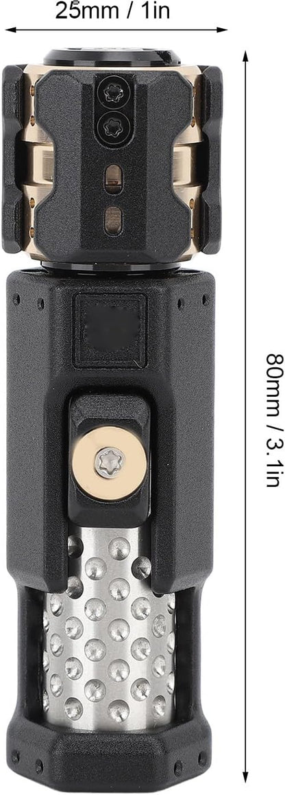 Fidget Slider Toy, 5 Stage Push 2 Stage Slide Toys, Ratchet Clik Fidget Toys Slider Black Metal Fidget Toy Fidget Rotating Slider Toy