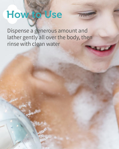 Kids' Mild Body Wash - Korean Kids Body Cleanser - Hydrating & Refreshing Low pH Soft Bubble