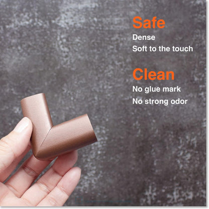 Roving Cove Slim-Fit Corner Edge Protector for Baby Proofing (Small 15ft Edge 4 Corners), Furniture Safety Bumper Guard, Soft NBR Rubber Foam, 3M Adhesive, Coffee Brown