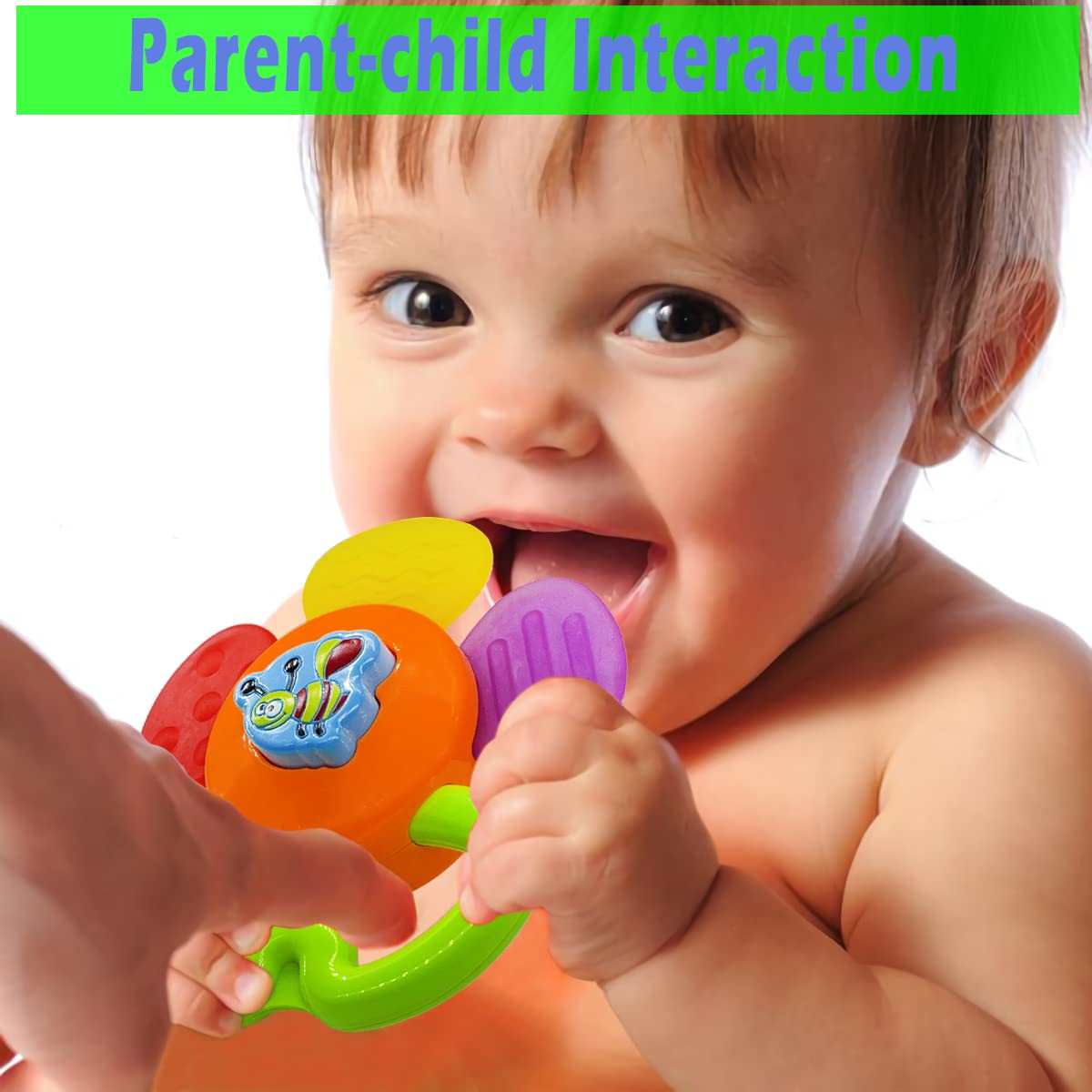 AIVIAI Baby Toys 0-6 Months Infant Toys 0-3 Months Infant Rattles Baby Rattle Teether Toy Set with