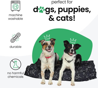 Molly Mutt Large Crib Mattress Cover - Rocketman Print - Measures 27”x52”x5”- 100% Cotton - Durable - Breathable - Sustainable - Machine Washable Dog Bed Cover