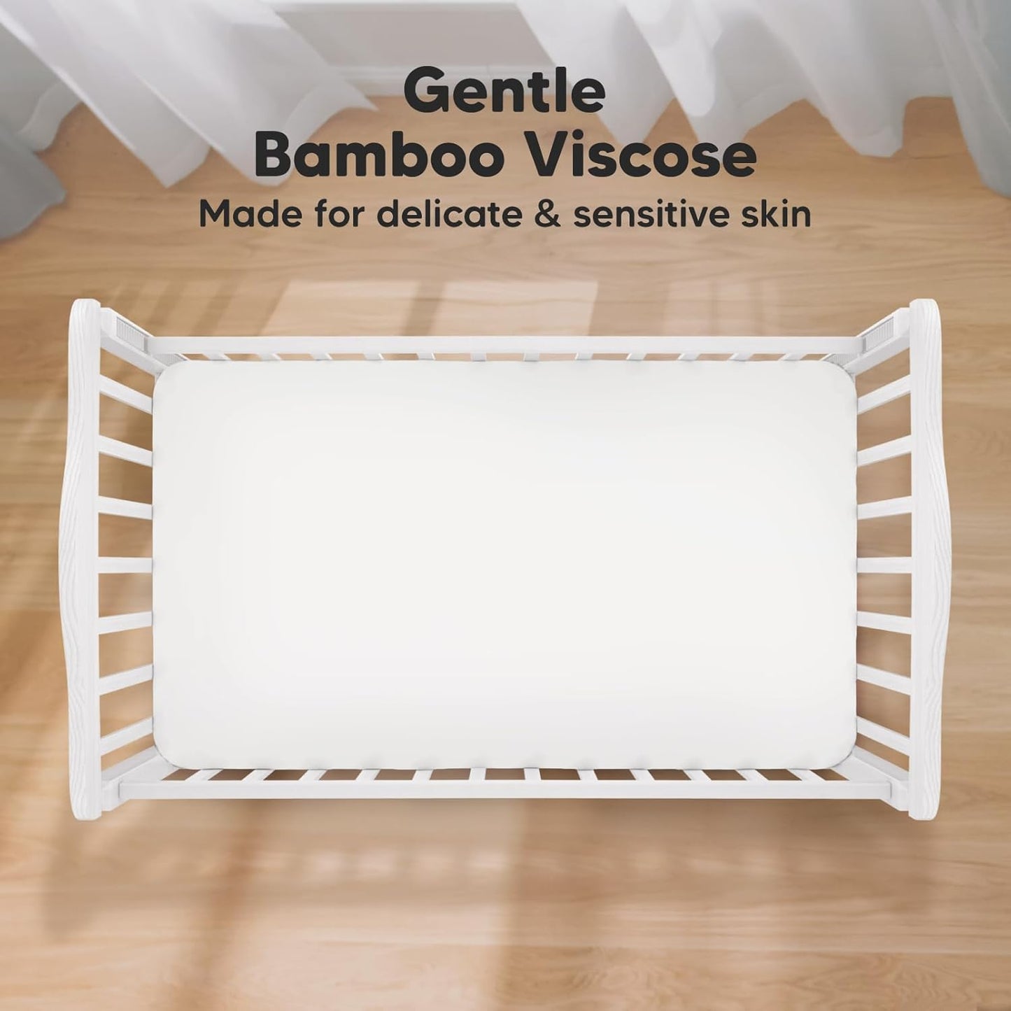 KeaBabies 2-Pack Baby Crib Sheets for Boys, Girls - 52x28 Viscose Derived from Bamboo Toddler Bed