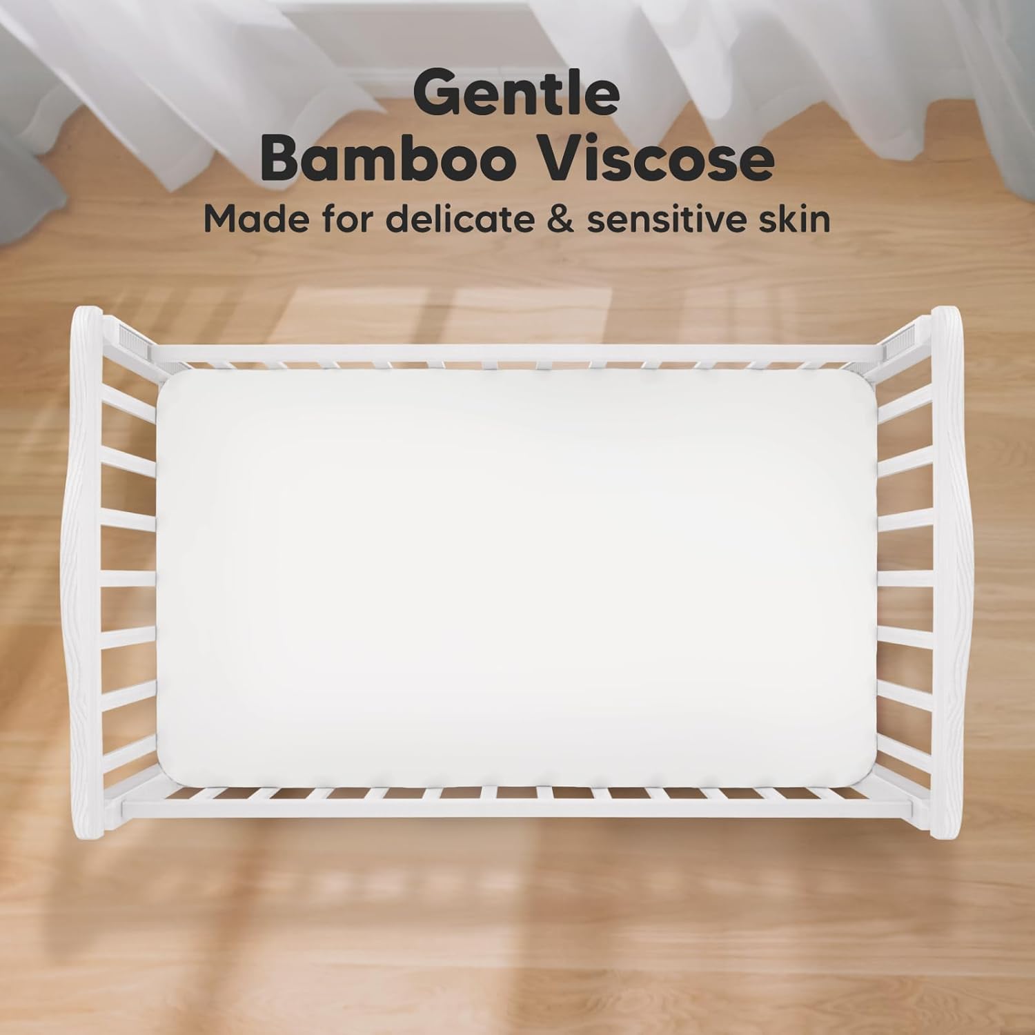 KeaBabies 2-Pack Baby Crib Sheets for Boys, Girls - 52x28 Viscose Derived from Bamboo Toddler Bed
