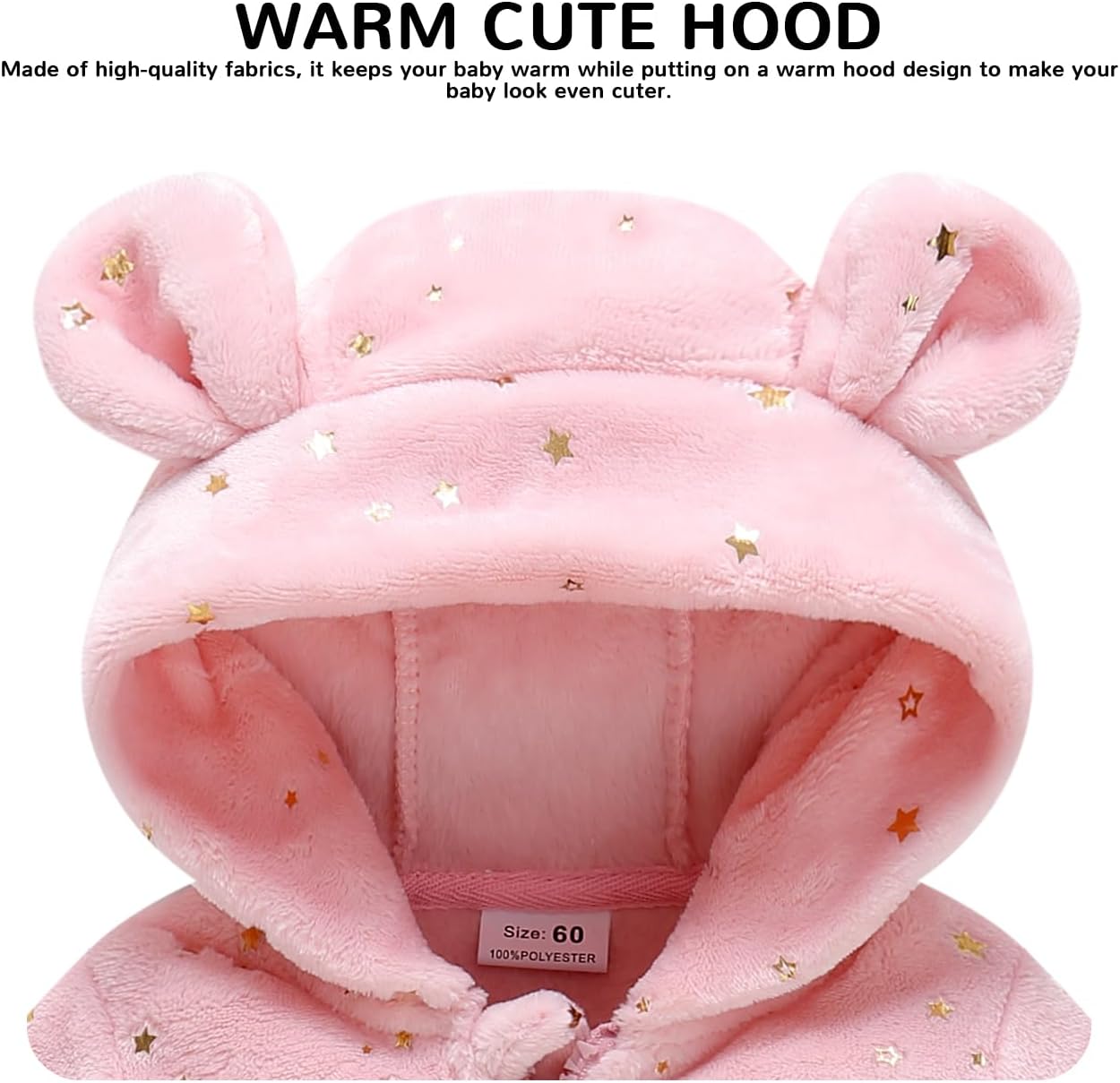Baby Girl Winter Fleece Coat Toddler Boy Jacket Infant With Hood Warm Outerwear