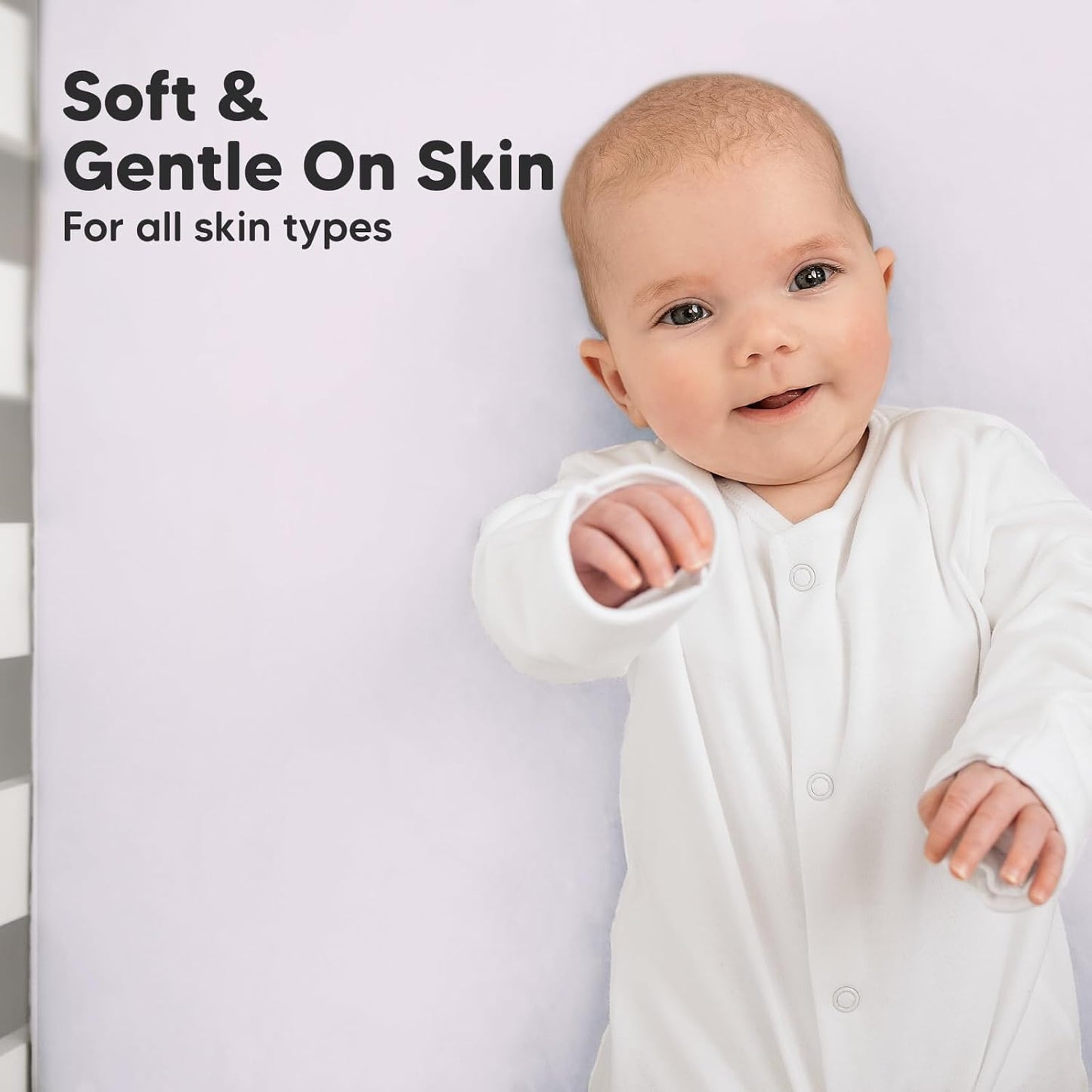KeaBabies 2-Pack Organic Crib Sheets for Boys, Girls - 52x28 Fitted Crib Mattress Sheet Neutral