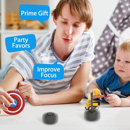 Mjolnir Fidget Spinner Cube Toy for Kids Adult, Hammer Figit Hand Spinner with Shield Finger Spinner Metal Block Transformable Gyro Fidget Keychain, Cool Gadget Bag Filler Gift 2 Pack