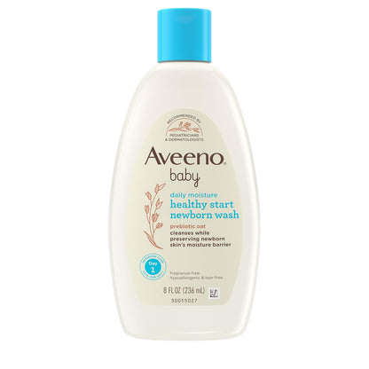 Aveeno Baby Healthy Start Nourishing Newborn Wash, Hypoallergenic Baby Body Wash with Prebiotic Oat