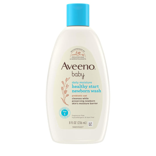 Aveeno Baby Healthy Start Nourishing Newborn Wash, Hypoallergenic Baby Body Wash with Prebiotic Oat