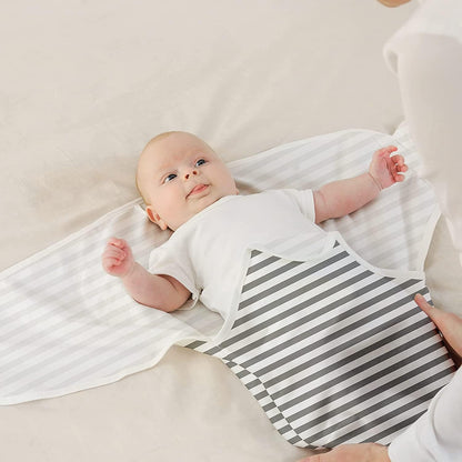 GLLQUEN BABY Swaddle Blankets for Baby Boy Girl, 3-6 Months, Gray Elephant Star & Stripe, 3 Pack Wrap Set, Newborn Adjustable Swaddles Sleep Sack,(Medium/Large)