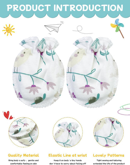 Cute Baby Mittens Newborn, No Scratch Baby Boy Mittens, Baby Girl Hat Gloves for Toddlers, Infant, Newborn