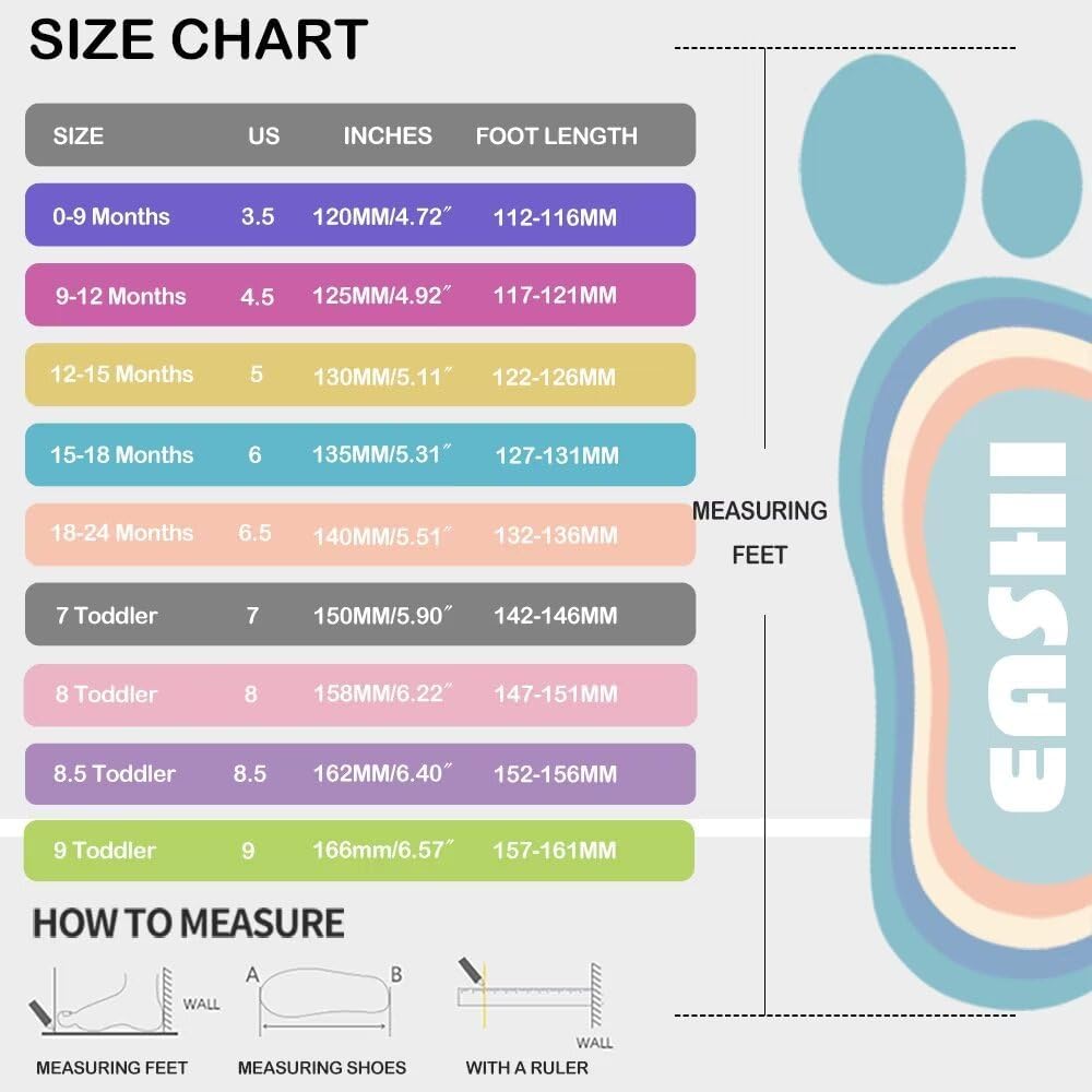 Eashi Baby Boy Girl Non-Skid Indoor Infant Walking Shoes Breathable Warm Elastic Sock Shoes with Memory Sole Protect Toes Outdoor Sneakers