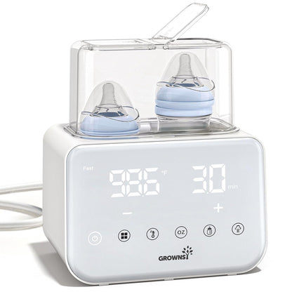 Baby Bottle Warmer, Grownsy 10-in-1 Fast Bottle Warmer Accurate Temp Control, with LCD Display