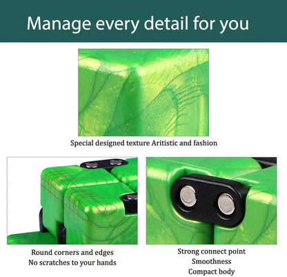 QIYI Little Golden Elephant Upgraded Infinity Cube Fidget Toy,Cool Mini Gadget Best for Stress and