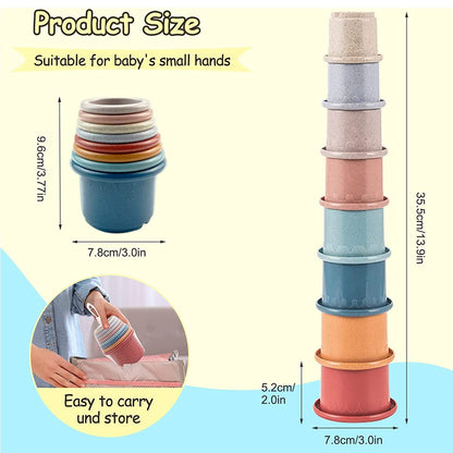 Cosaway Baby Stacking Nesting Cups Toys for Baby 6 to 12 Months, Montessori Toys for Toddler Gifts