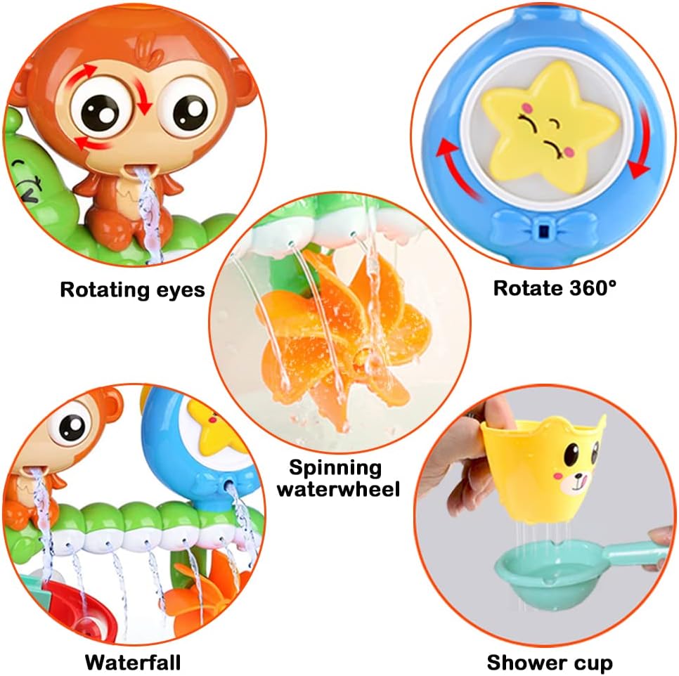 G-WACK Bath Toys for Toddlers Age 1 2 3 Year Old Girl Boy, Preschool New Born Baby Bathtub Water