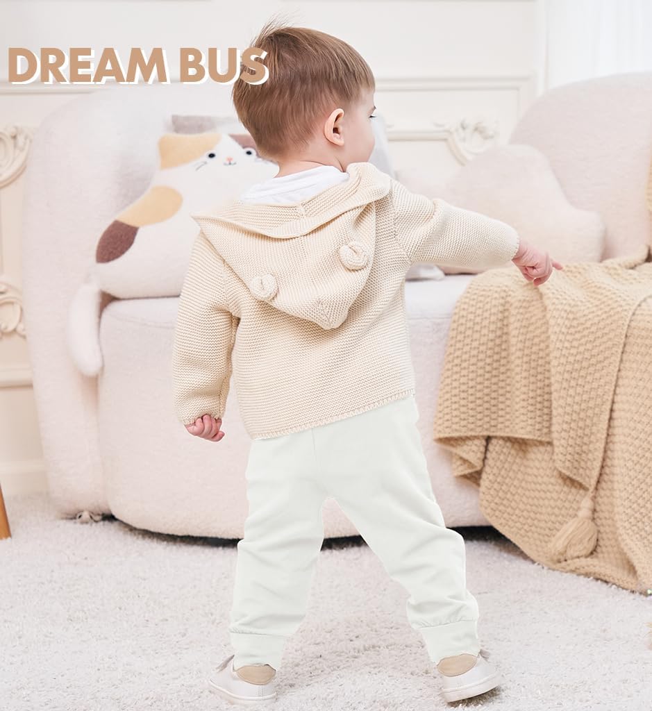 DREAM BUS Pack of 3 Toddler Jogger Pants with Pocket Toddler Boy Sweatpants Baby Boy Pants Infant Newborn Leggings