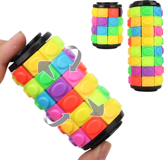 Rotate and Slide Puzzle, Finger Spinner Puzzle, Fidget Toys, Decompression Toy, 8 Colors,7 Layers, Educational Sensory Toy for Kids Adults (8 Colors X (6 Layers + 4 Layers + 8 Layers))