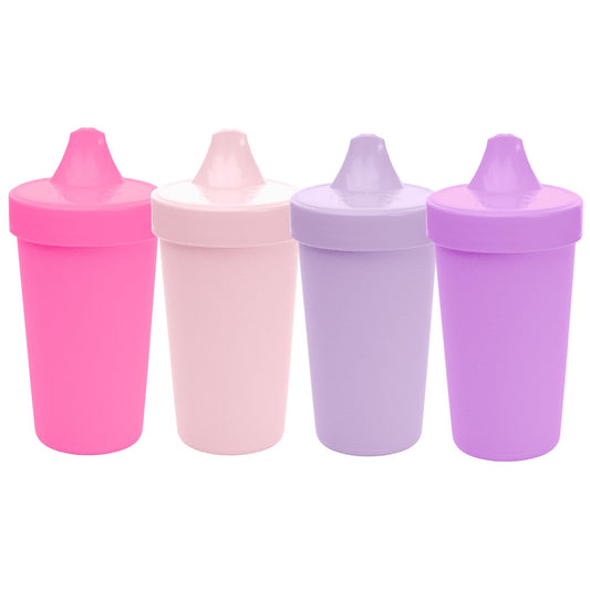 Re-Play Spill-Proof Sippy Cups for Toddlers - Kids Reusable 10 Oz Set of 4, Dishwasher & Microwave