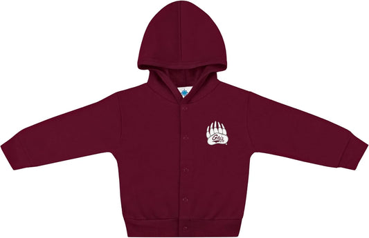Creative Knitwear College Baby Snap Hooded Jacket - Team Logo, Multiple Colors, for Boys & Girls, (0-24 Months)