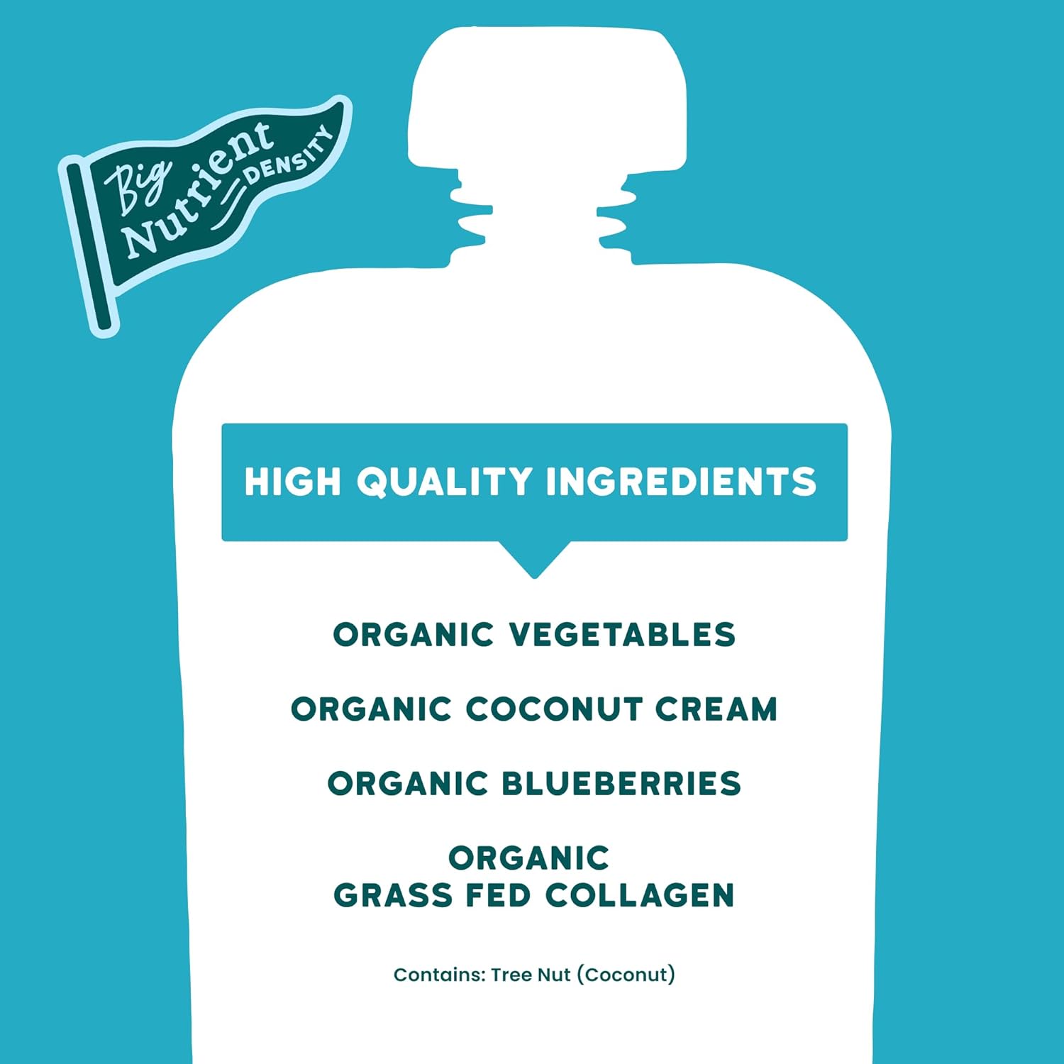 Serenity Kids 6+ Months Dairy Free Smoothie Baby Food - USDA Organic - Grass Fed Collagen Protein