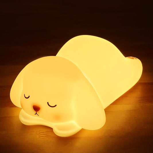 LOVERUIS Night Lights Squishy Light Bunny Colorful Night Light for Kids 1/3 Hours Timer Dimmable Rabbit Gift Kid Dog Cute Decor