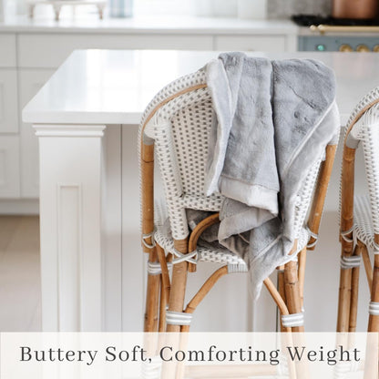 SARANONI Receiving Blankets for Babies Super Soft Boutique Quality Lush Luxury (Gray, Receiving 40"