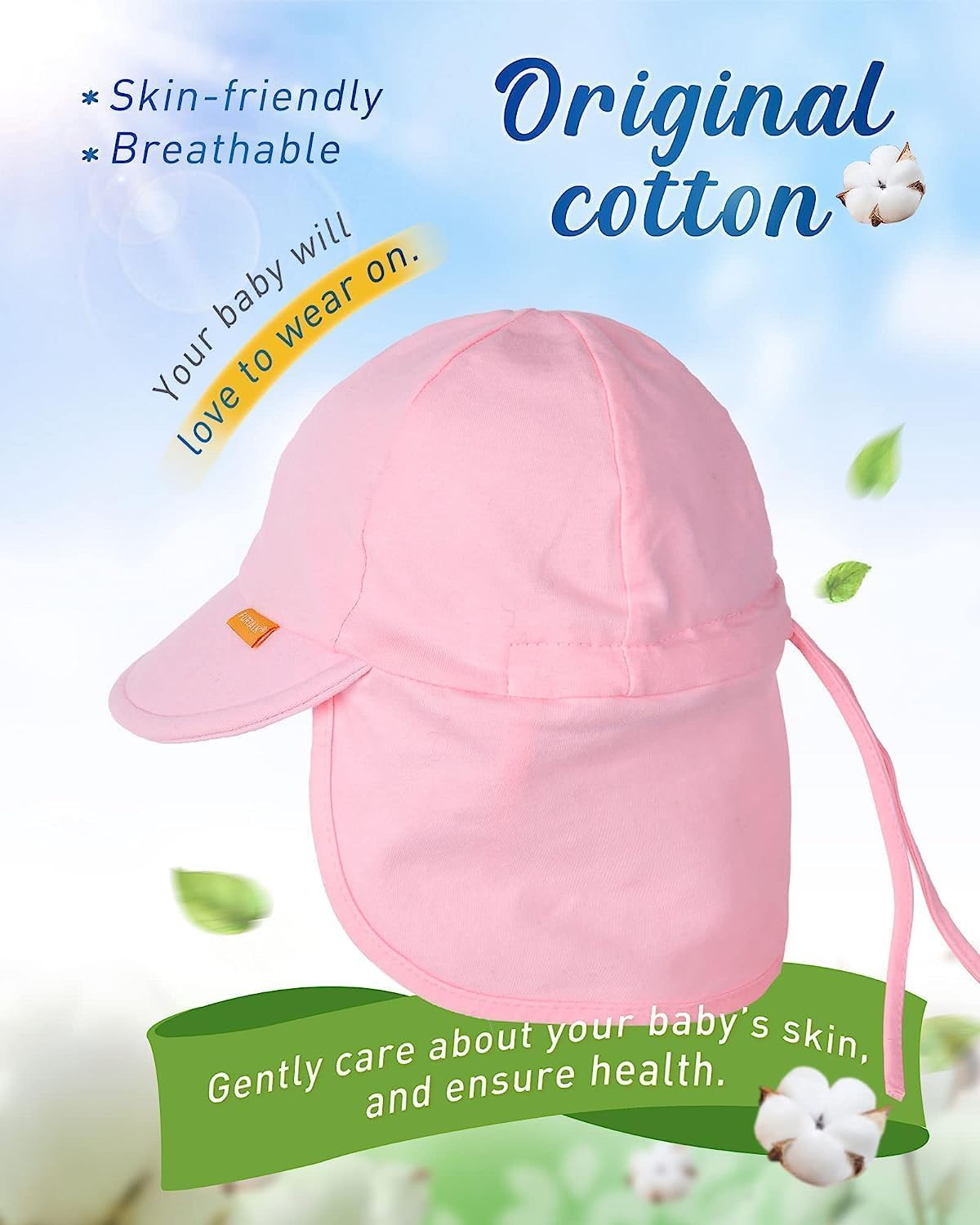 FURTALK Baby Sun Hat UPF 50+ UV Ray Sun Protection Cotton Toddler Hats for Boys Girls