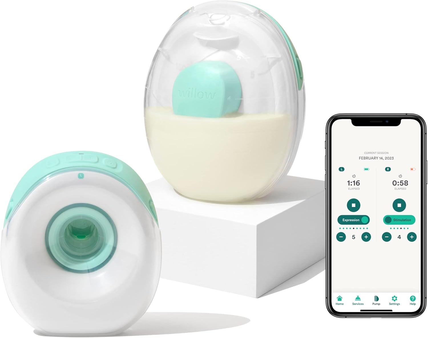 Willow Go - Hands Free Breast Pump - Wearable Breastfeeding Pump - Portable, Electric, Cordless, &
