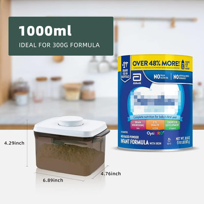 To Go Formula Container - 1000ml Airtight Milk Powder Container for Travel, Formula Dispenser with
