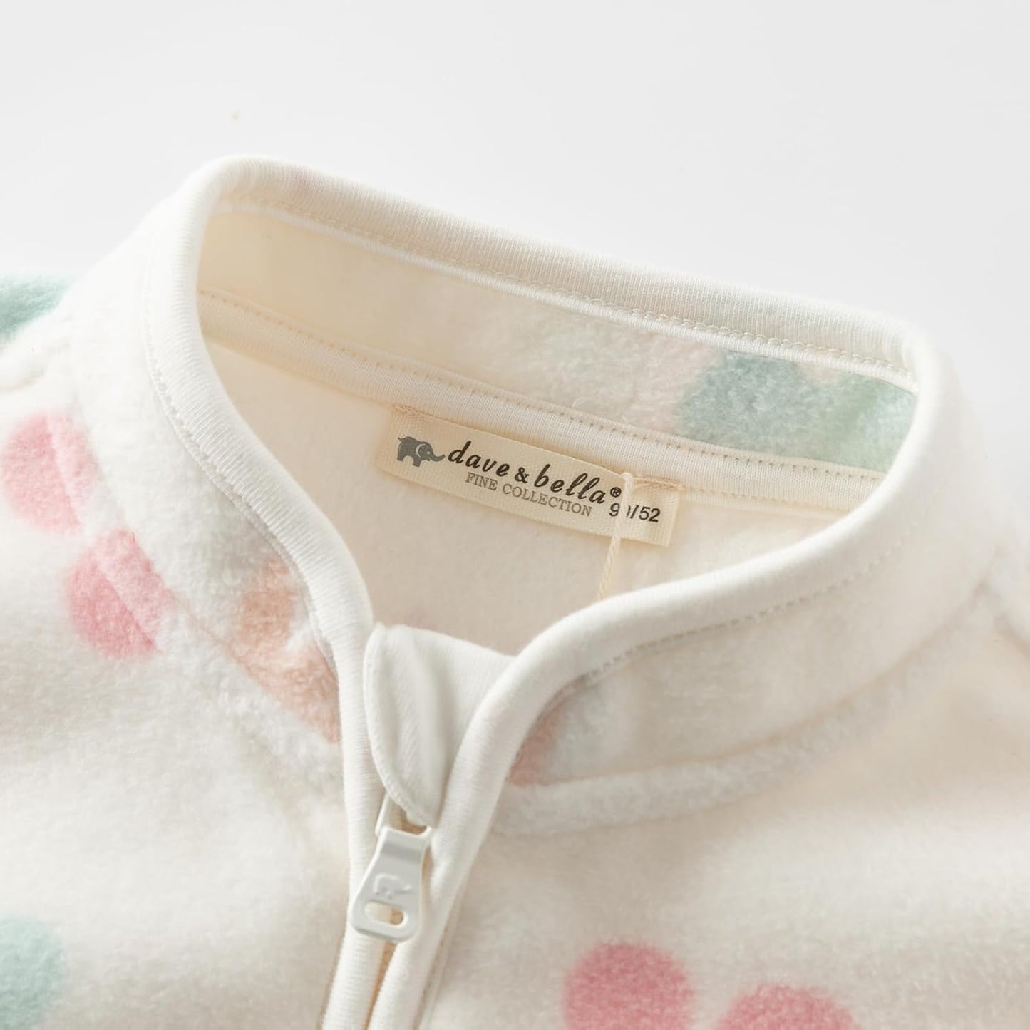 DAVE & BELLA Kids Printed Polar Fleece Jacket Toddler Baby Boys Girls Zip Up Long Sleeve Spring Fall Warm Outerwear Coat