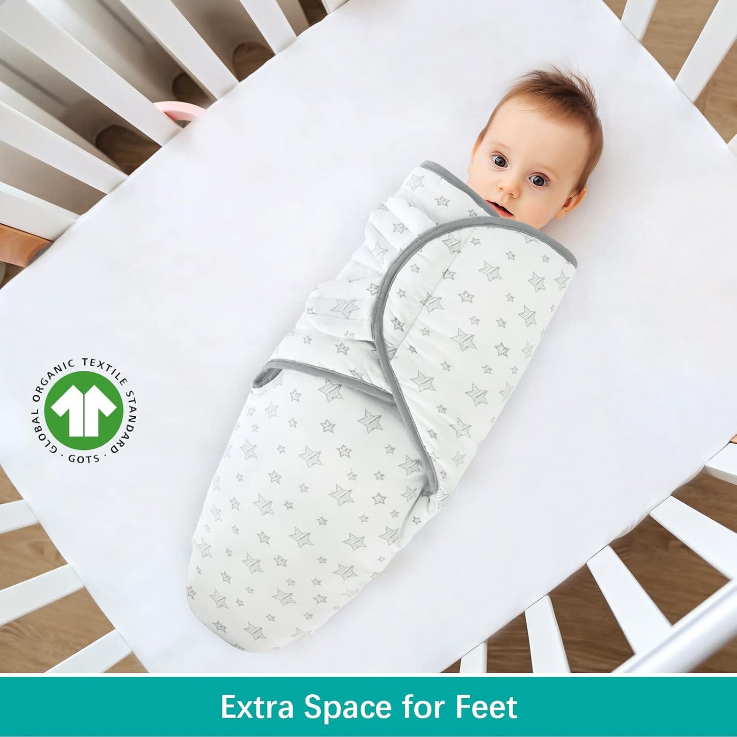 Biloban Quilted Baby Swaddles 0-3 Months 2 Pack, Warm Quilted Baby Swaddle, Newborn Swaddle