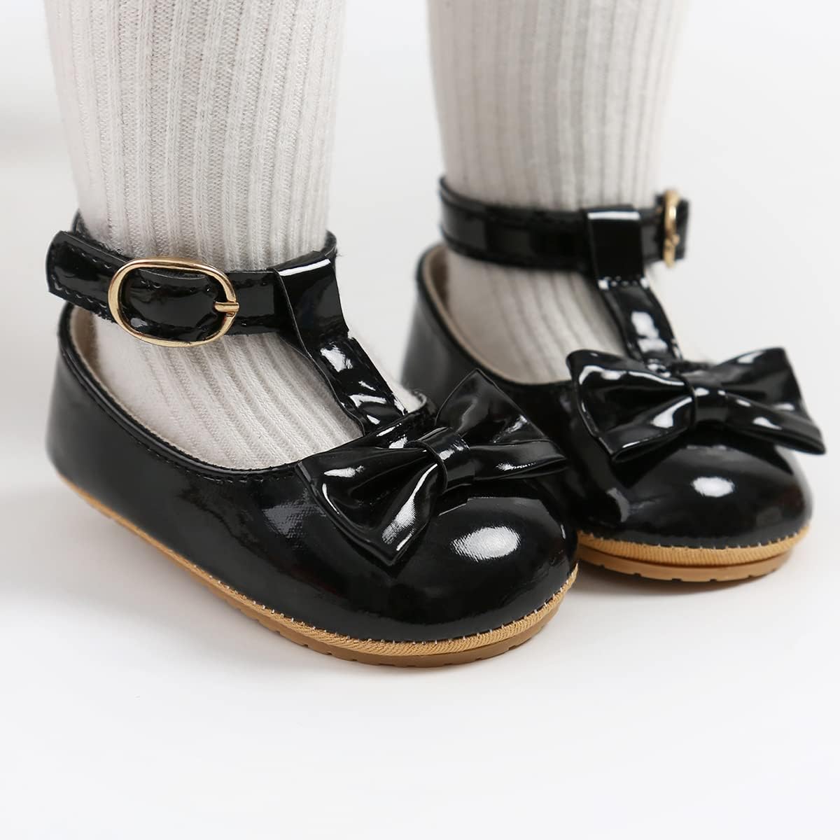 Baby Shoes Mary Jane Flats Non Slip Soft Sole Infant Toddler Sneakers First Walkers Party Christmas Dress Shoes