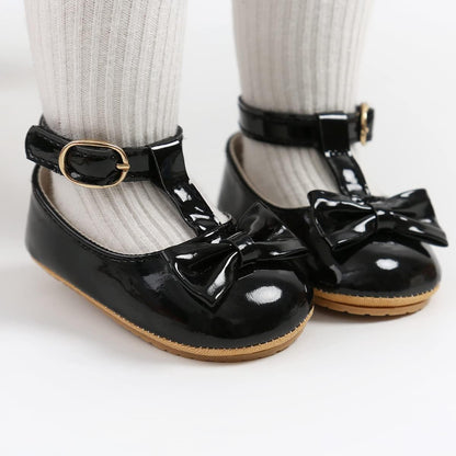 Baby Shoes Mary Jane Flats Non Slip Soft Sole Infant Toddler Sneakers First Walkers Party Christmas Dress Shoes