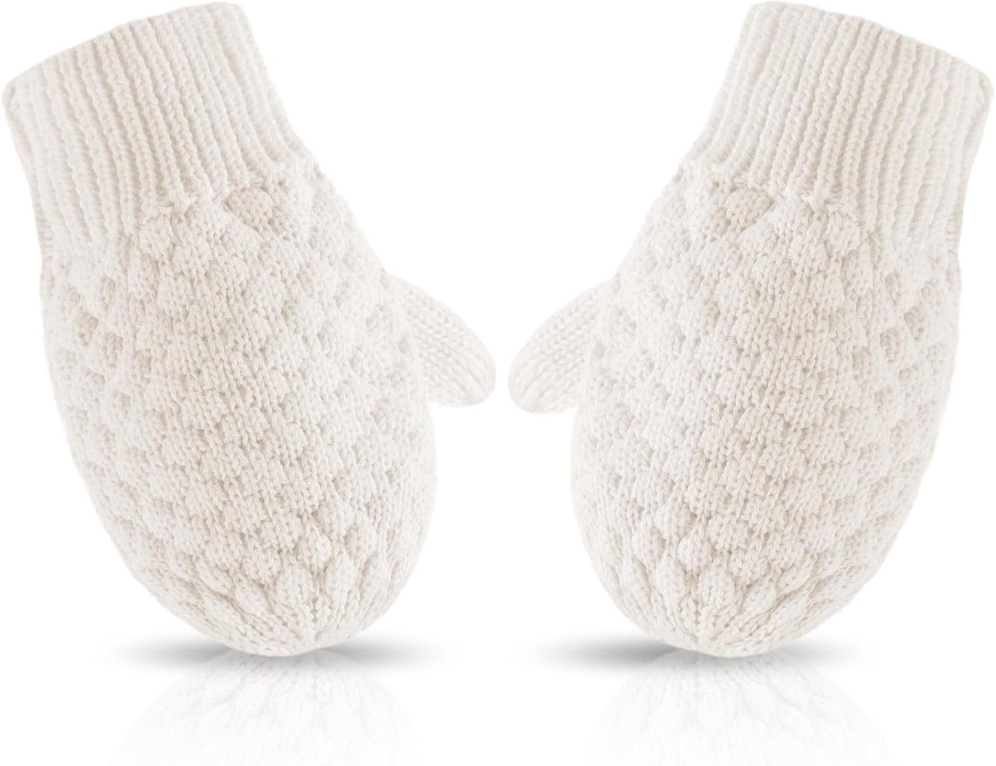 Baby Knit Mittens Toddler Boys Girls Gloves Winter Infant Newborn No Scratch Mitten 0-3 Years