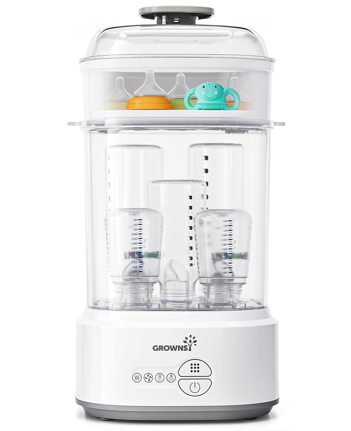 GROWNSY Bottle Sterilizer and Dryer, Compact Electric Steam Baby Bottle Sterilizer (Esterilizador