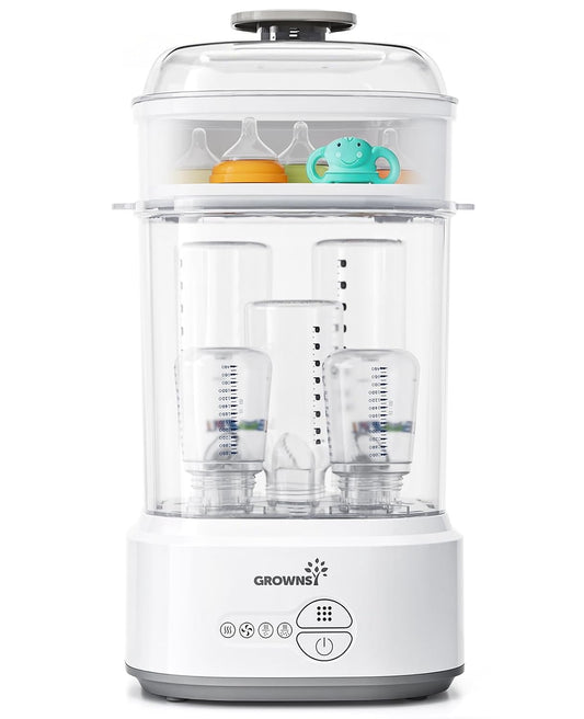 GROWNSY Bottle Sterilizer and Dryer, Compact Electric Steam Baby Bottle Sterilizer (Esterilizador
