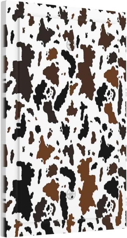 Light Switch Cover Plate Rustic Cowhide Highland Cow Milk Cow 1 Gang No Device Blank Electrical Wall Plates Faceplate Decorative Switch Plate For Farmhouse Home Decor
