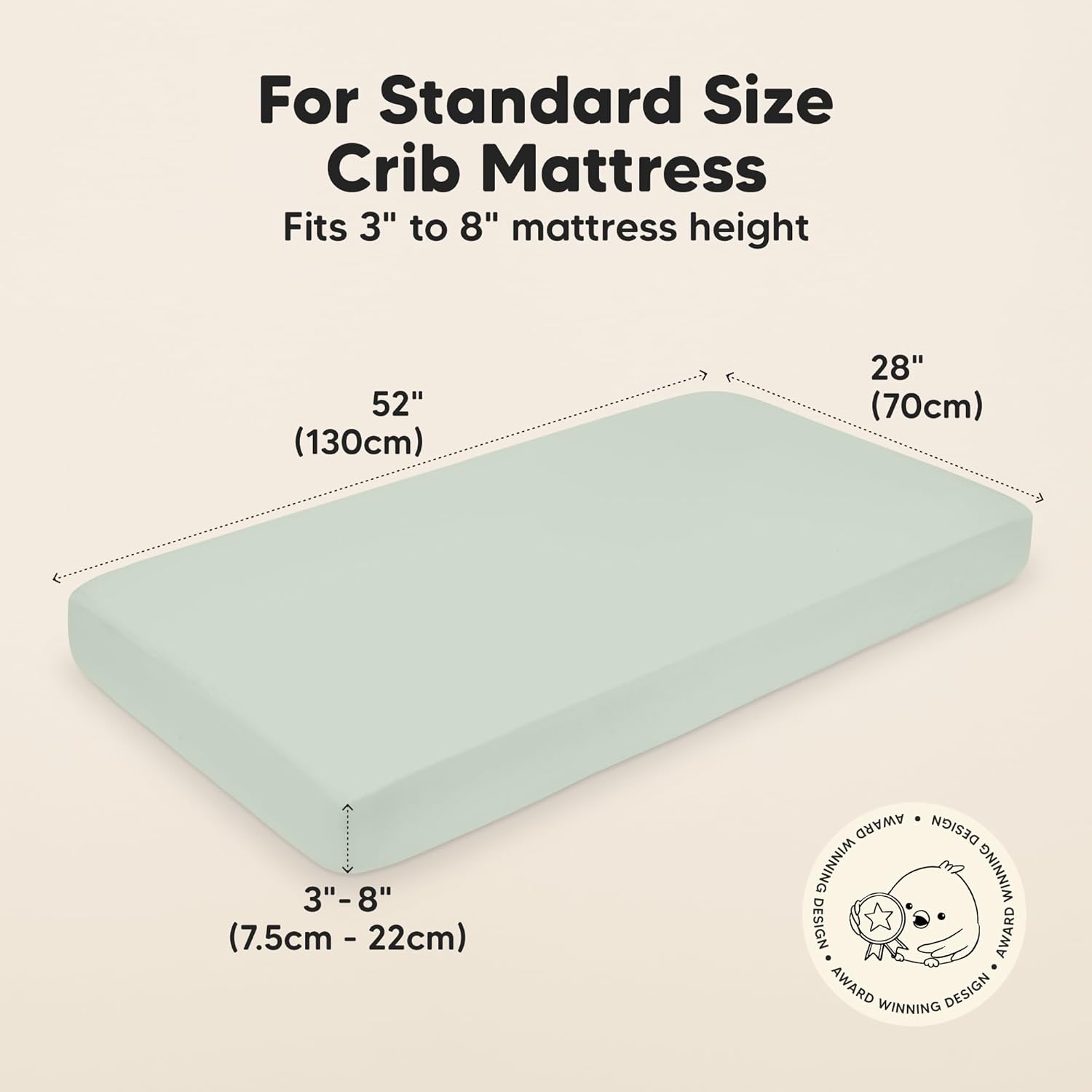 KeaBabies 2-Pack Baby Crib Sheets for Boys, Girls - 52x28 Viscose Derived from Bamboo Toddler Bed