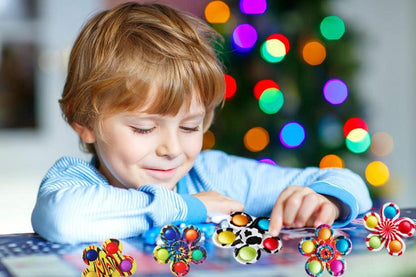 12 Pcs Pop Bubble Fidget Spinners for Party Favors, Hand Fidget Bulk Toys for Classroom Prizes, Christmas Valentine Gifts Goodie Bag Stocking Easter Basket Stuffers for Kids