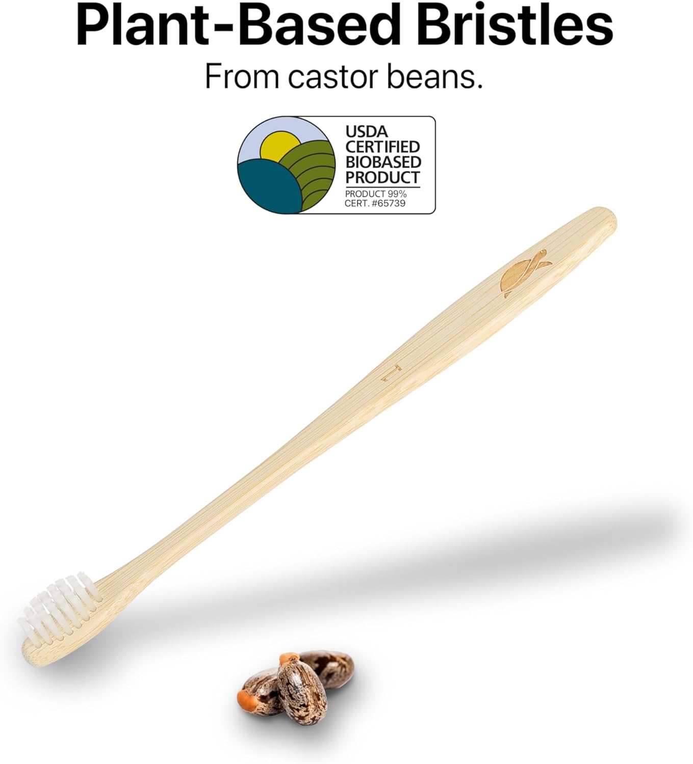 Sea Turtle Plant-Based Bristles, Compact Bamboo Toothbrushes, Soft Natural Toothbrush for Adults (4