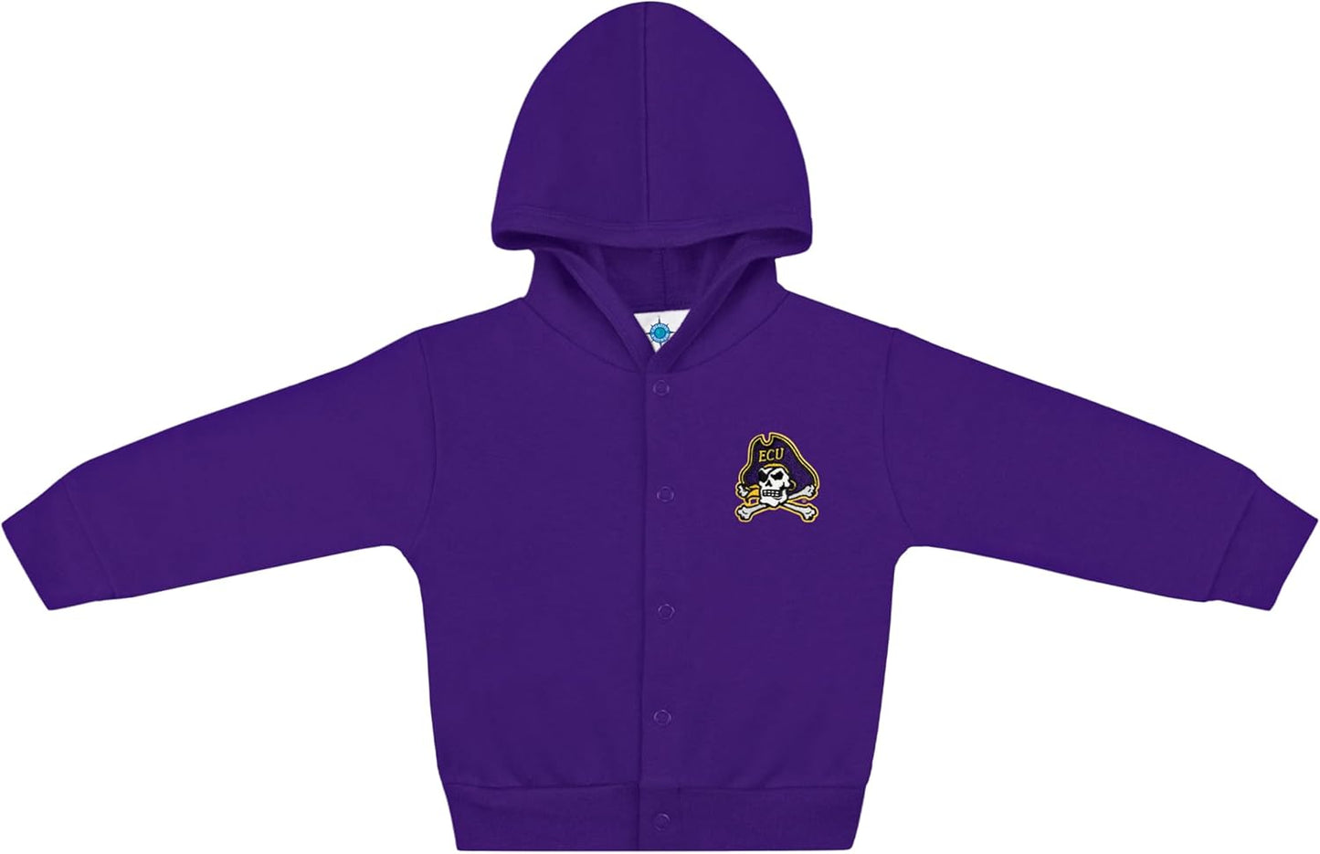 Creative Knitwear College Baby Snap Hooded Jacket - Team Logo, Multiple Colors, for Boys & Girls, (0-24 Months)