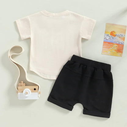 Mubineo Infant Toddler Baby Boy Summer T Shirt Shorts Outfits Short Sleeve Tee Tops Clothes Set