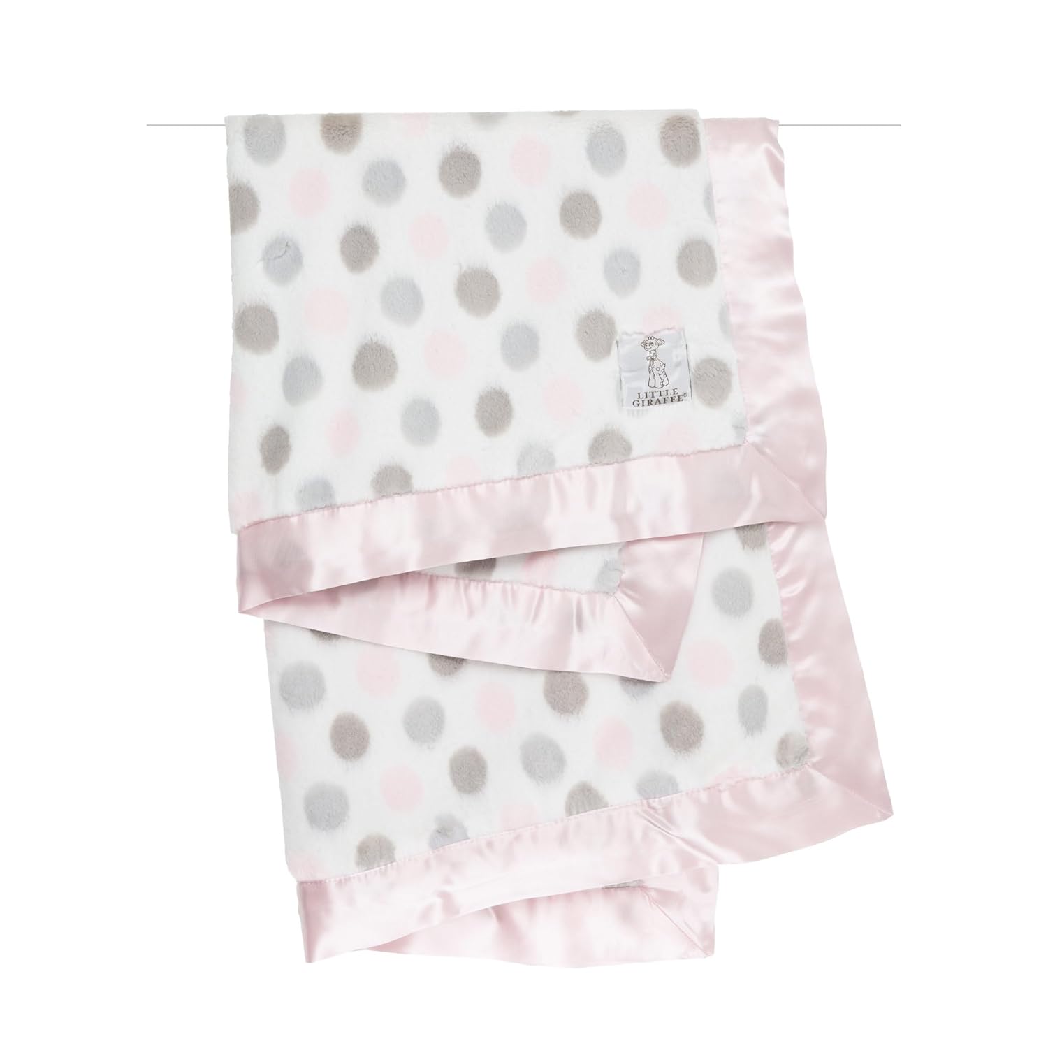 Little Giraffe Baby Blanket - Luxe Soft Blanket with Satin Trim - Baby Stroller Blanket - Newborn