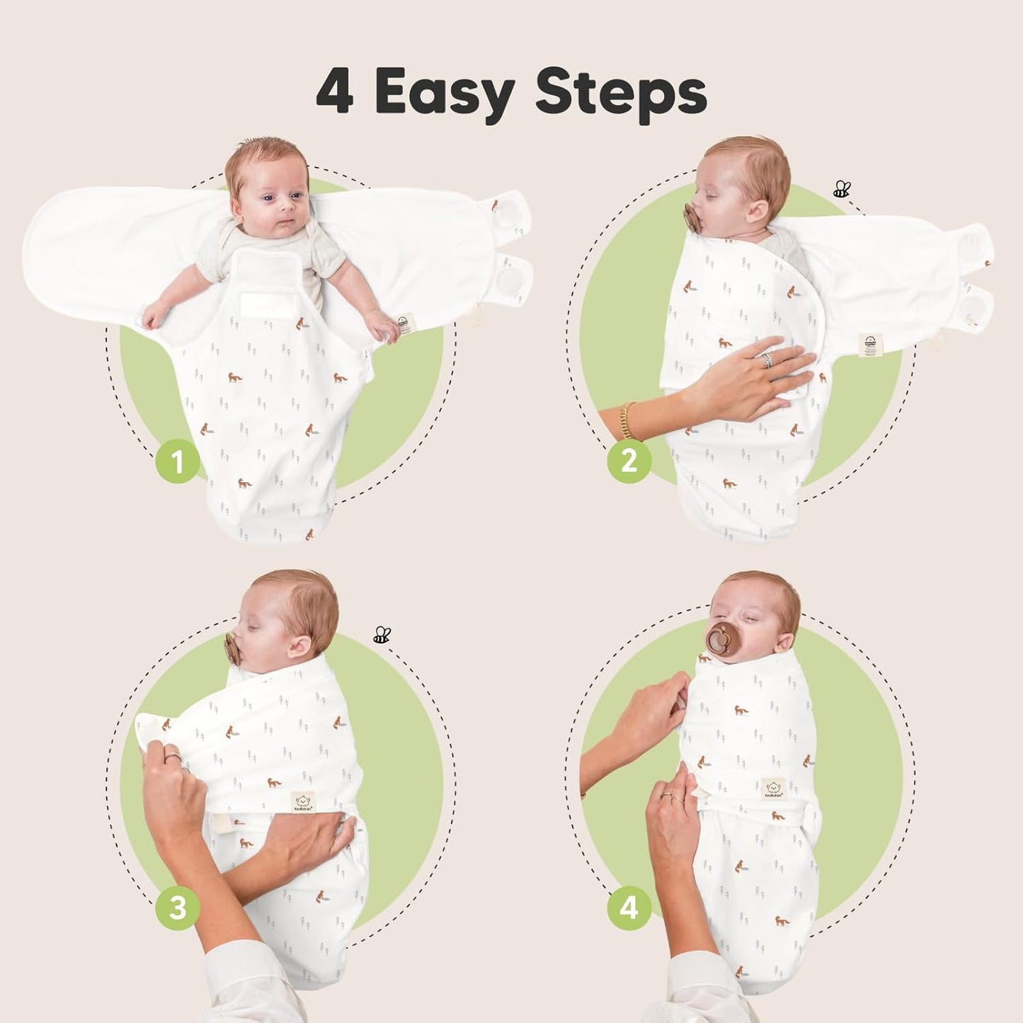 Baby Swaddle Sleep Sacks with Zipper - 3-Pack Swaddles for Newborns 0-3 Months, Infant, Baby Girls
