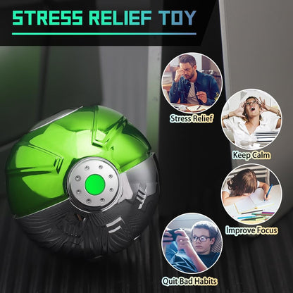 Metal Fidget Spinner Luminous Heavy Duty Ball Fidget Toy Desk Decoration for Stress Relief, Cool Stuffer Gadget Party Favor Birthday Gift for Kid Adult
