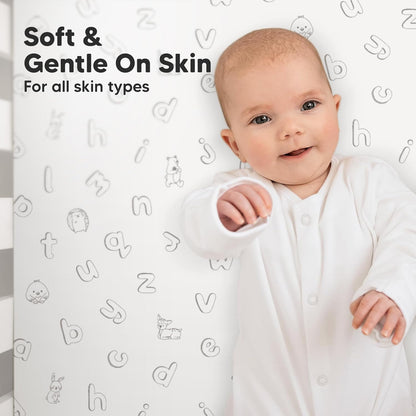KeaBabies 2-Pack Organic Crib Sheets for Boys, Girls - 52x28 Fitted Crib Mattress Sheet Neutral