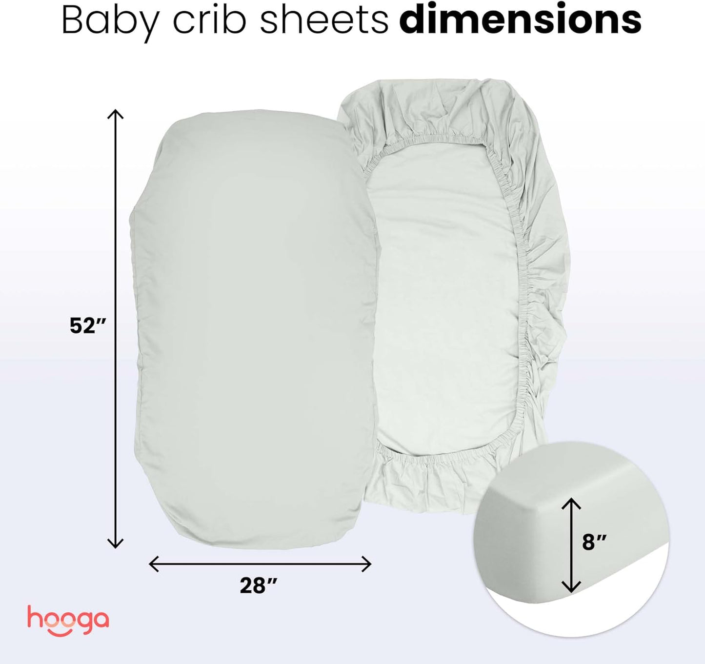 Hooga Grounding Crib Sheet, Organic Fitted Grounded Sheet for Baby Crib, Earth Connected Bedding