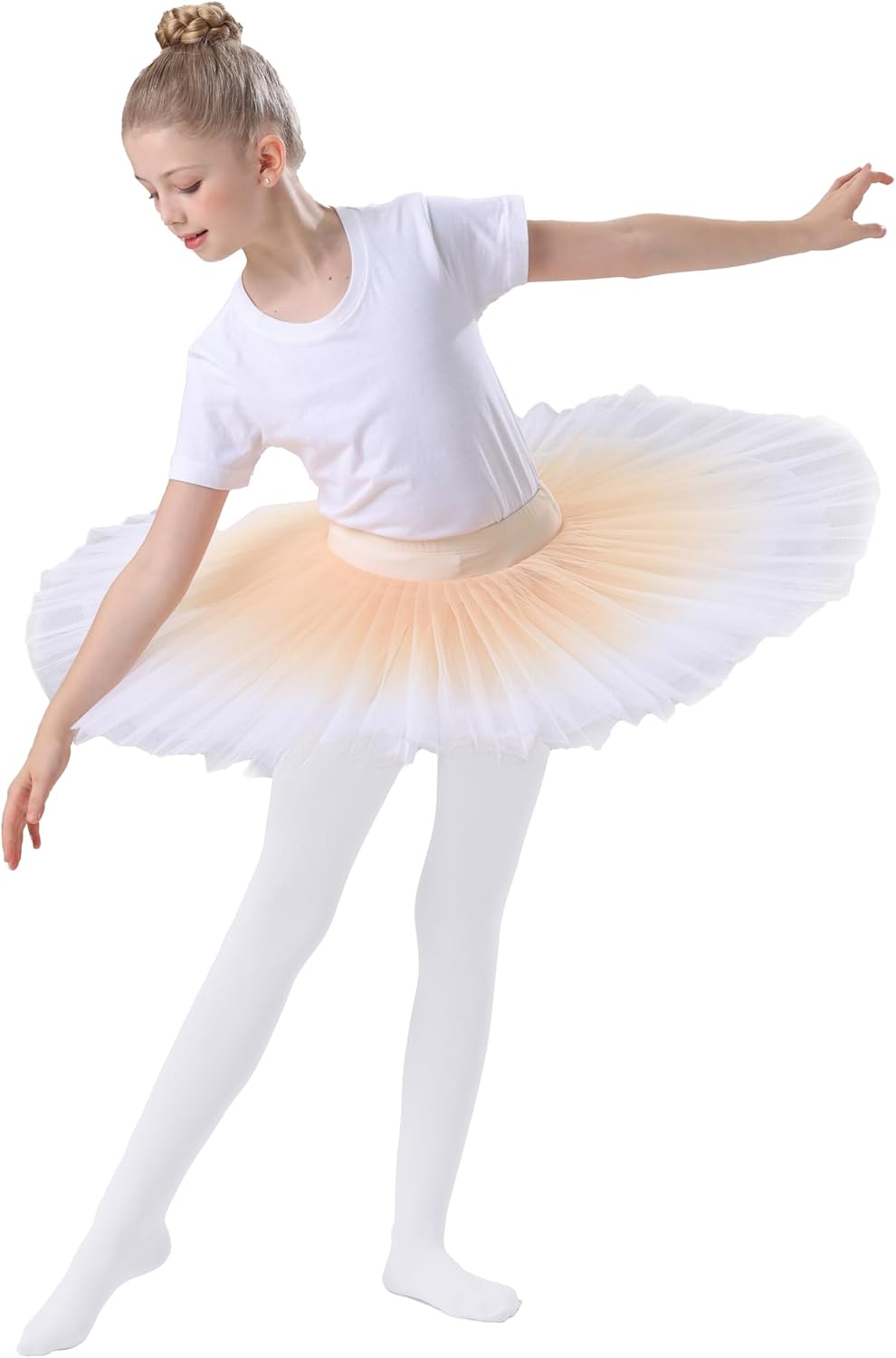 Citystl Ballet Tights for Girls - 3 Pairs, Multiple Colors, Cotton School Dress Tights
