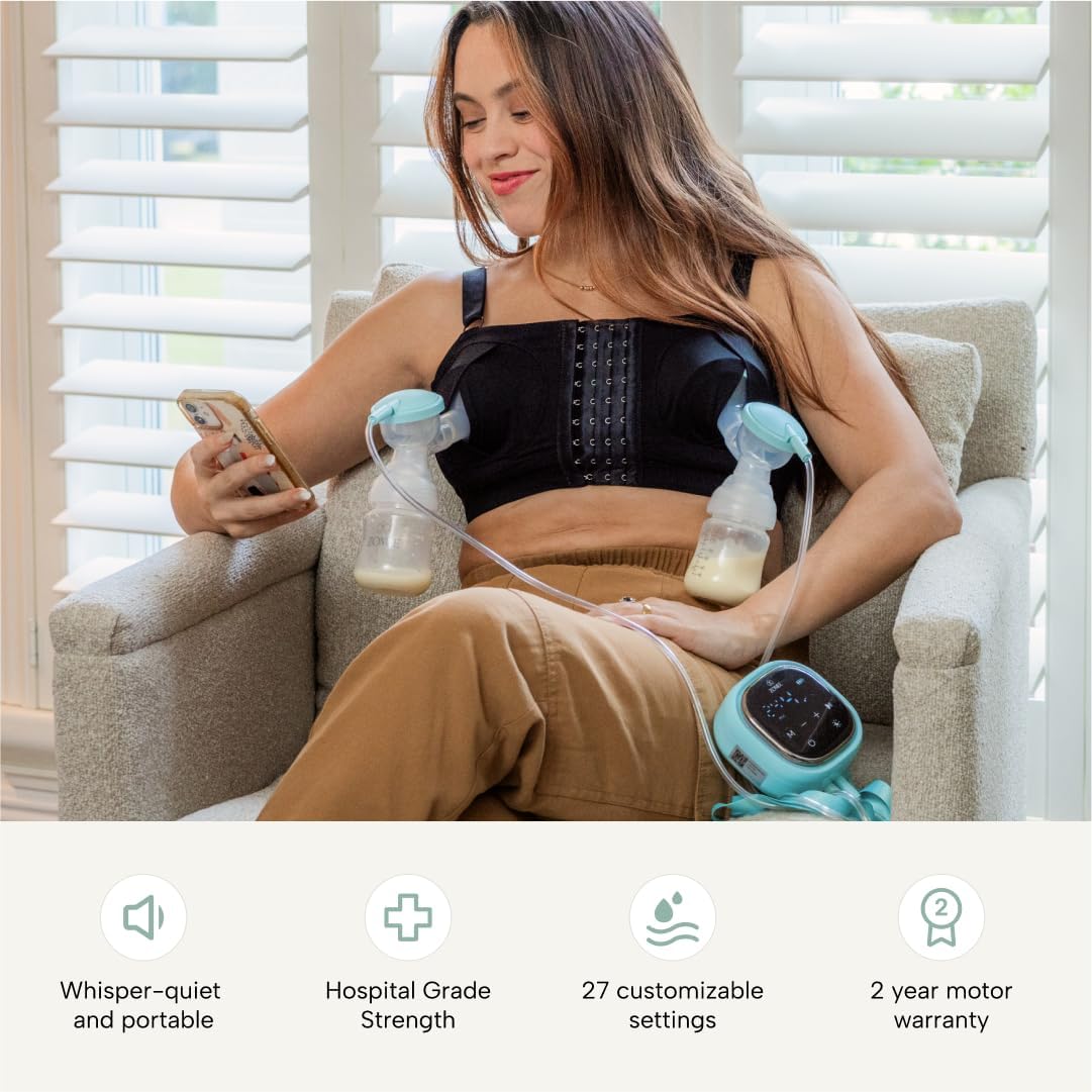 Zomee Z2 Double Electric Breast Pump – with Expression, Massage, and 2-Phase Modes - Hospital Grade