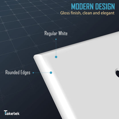 Light Switch Cover, Standard Size Toggle Light Switch Wall Plate,White, Wall Plates for Light